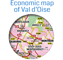 La carte économique du Val d'Oise
