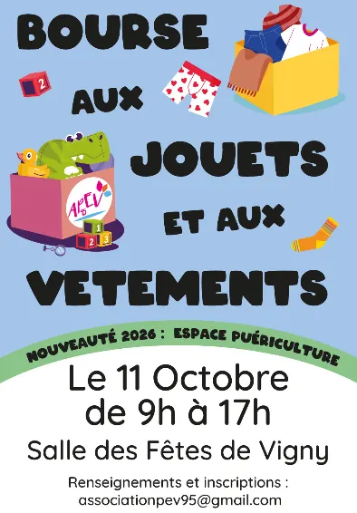 Bourse aux jouets et aux vêtements – dimanche 11 octobre