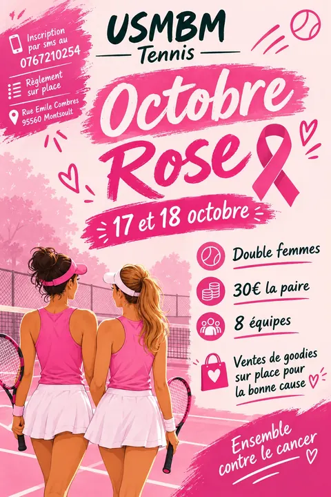 🎾 Octobre Rose : un double femmes pour la bonne cause !