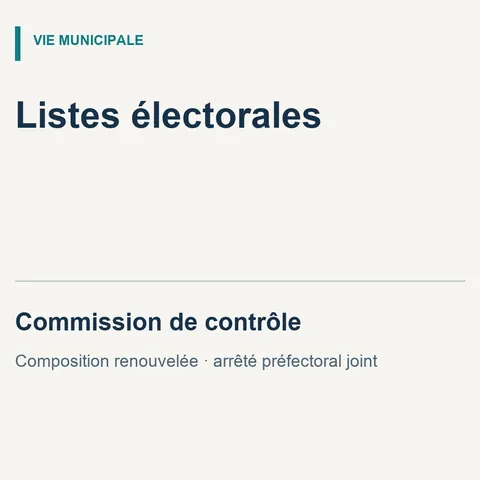 COMMISSION DE CONTRÔLE DES LISTES ÉLECTORALES